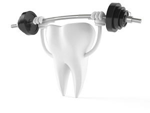 tooth-with-barbells